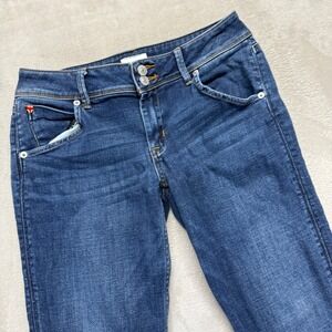 Hudson Jeans Women 27 Collin Flap Relaxed Skinny Raw Hem Whiskered Preppy Denim‎